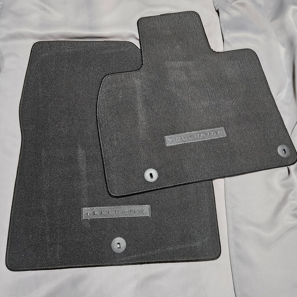 Kia Telluride Front Carpet Floor Mats Black OEM S9F14-AC010/110 Set of 2